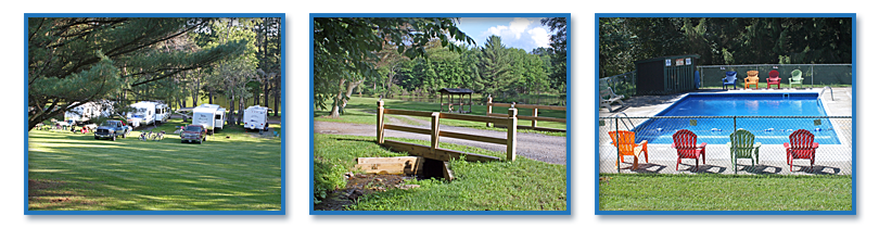 A wide range of campsites and amenities at Cooperstown Family Campground.