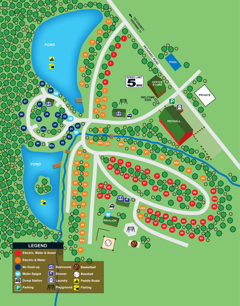 Site Map Cooperstown Family Campground